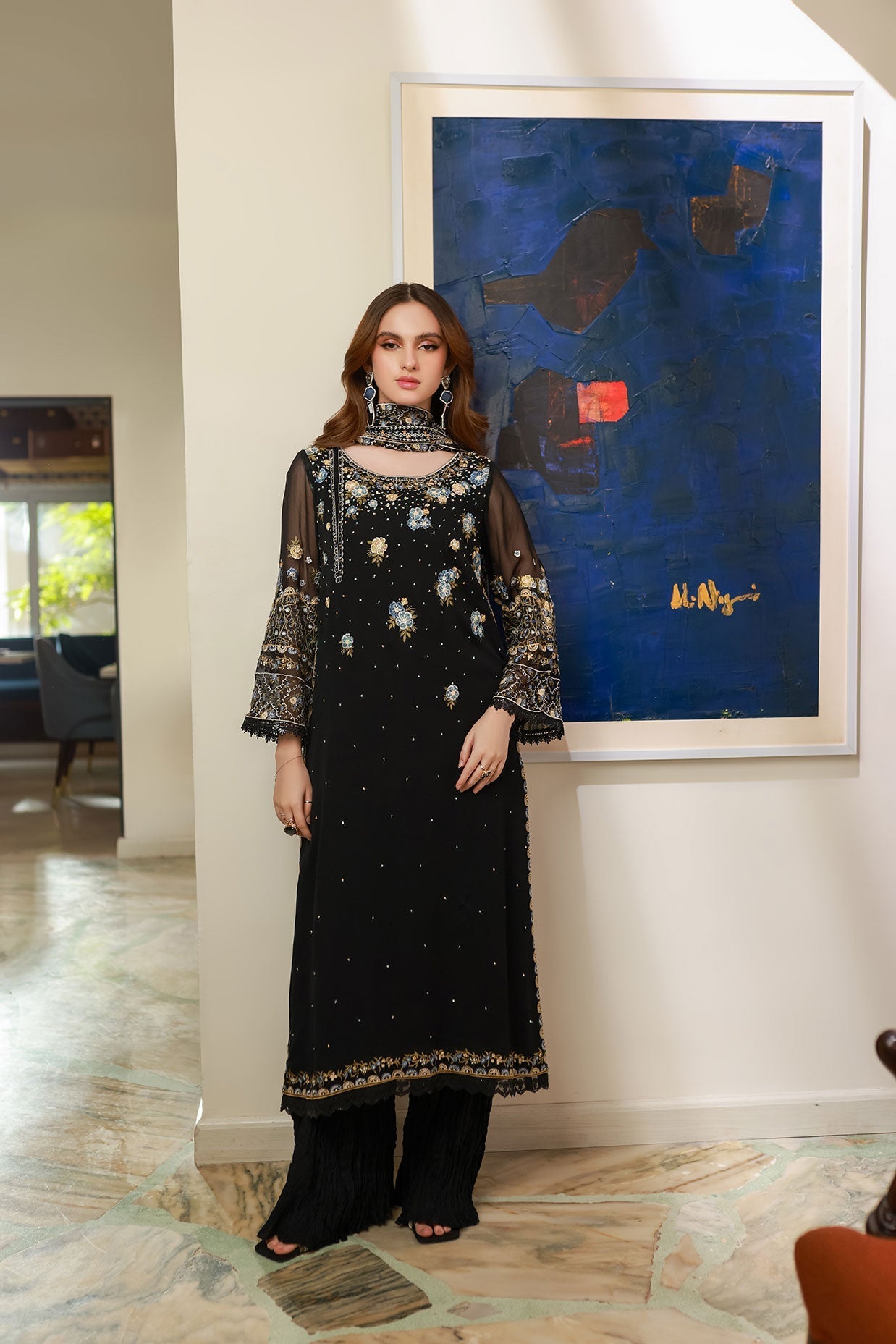 Dhanak | Chiffon Pret | SS25DA-2720 by Dhanak - Designer Dress - Type: Ladies Clothes - Available at Libayah - 100% Original