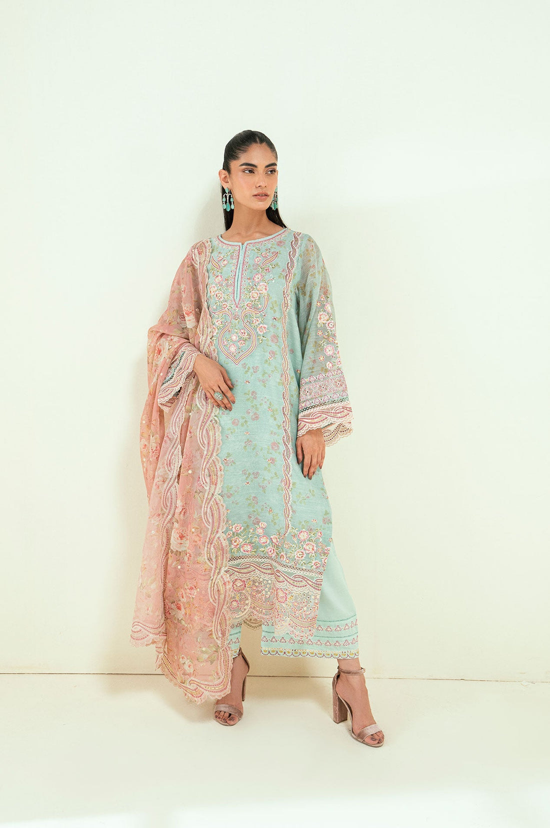 Dhanak | Signature Pret | SS25DA-2722 L-GREEN by Dhanak - Designer Dress - Type: Ladies Clothes - Available at Libayah - 100% Original
