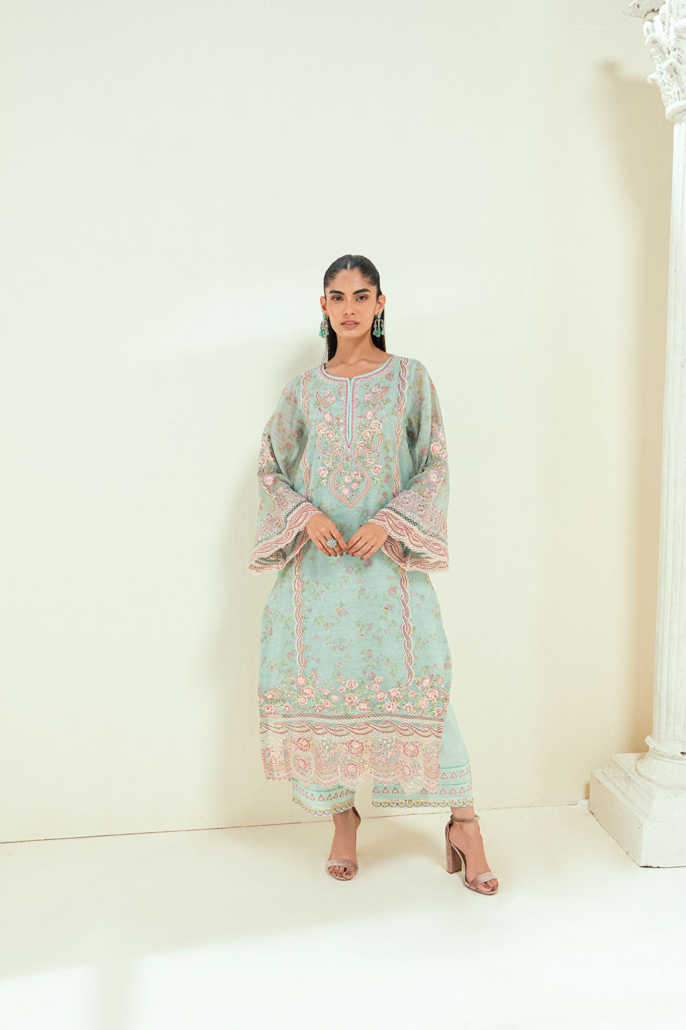 Dhanak | Signature Pret | SS25DA-2722 L-GREEN by Dhanak - Designer Dress - Type: Ladies Clothes - Available at Libayah - 100% Original