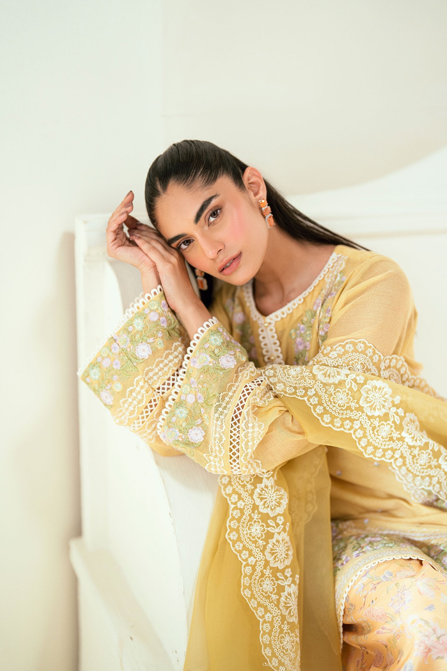 Dhanak | Signature Pret | SS25DA-2741 YELLOW by Dhanak - Designer Dress - Type: Ladies Clothes - Available at Libayah - 100% Original