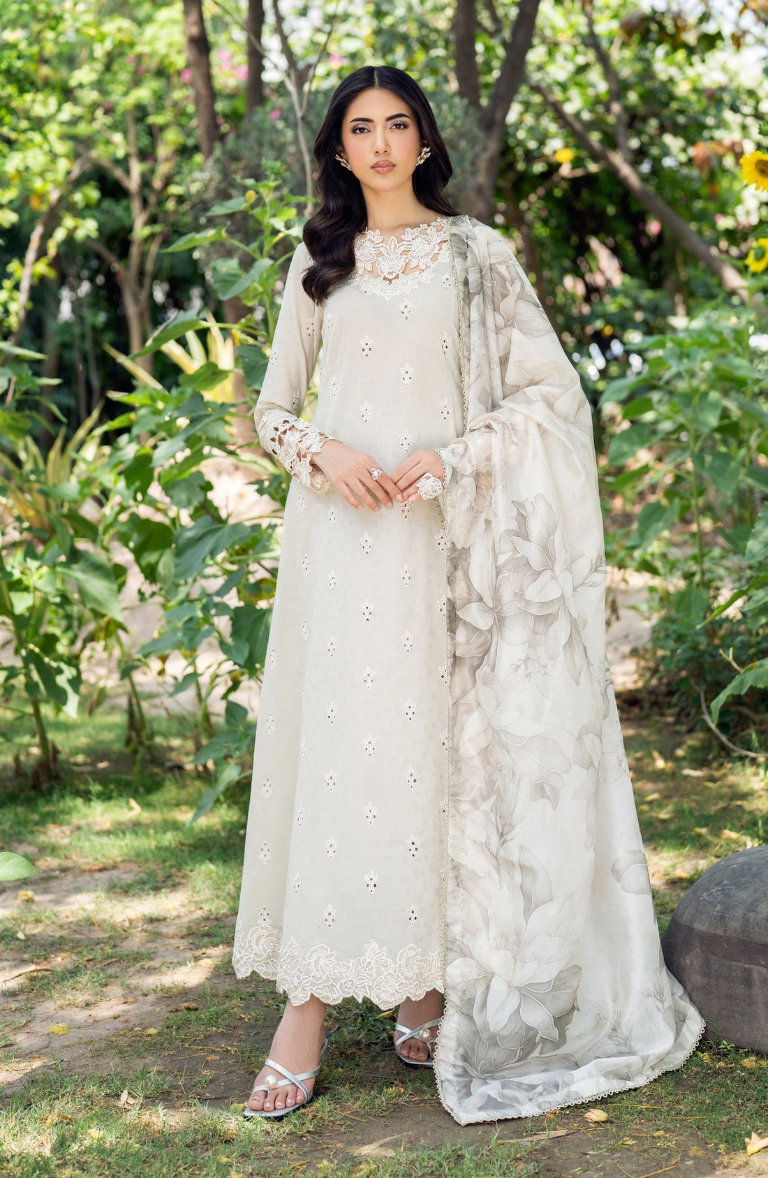 Zarif | Nura Textured Lawn 25 | ISARA by Zarif - Designer Dress - Type: Ladies Clothes - Available at Libayah - 100% Original
