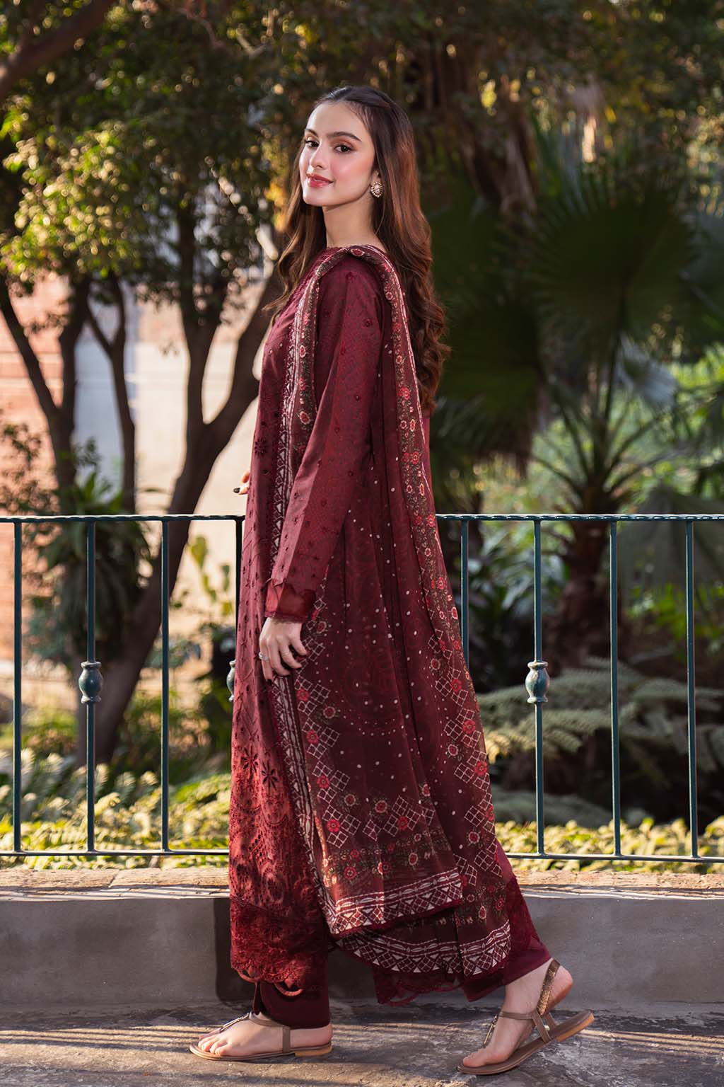 Neeshay | Summer Lines Printkari 25 | GARNET by Neeshay - Designer Dress - Type: Ladies Clothes - Available at Libayah - 100% Original