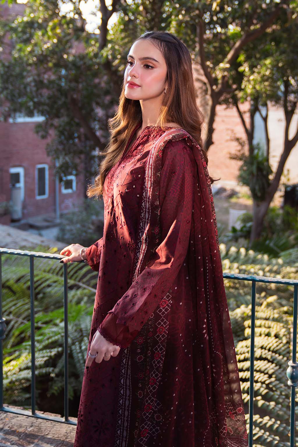 Neeshay | Summer Lines Printkari 25 | GARNET by Neeshay - Designer Dress - Type: Ladies Clothes - Available at Libayah - 100% Original