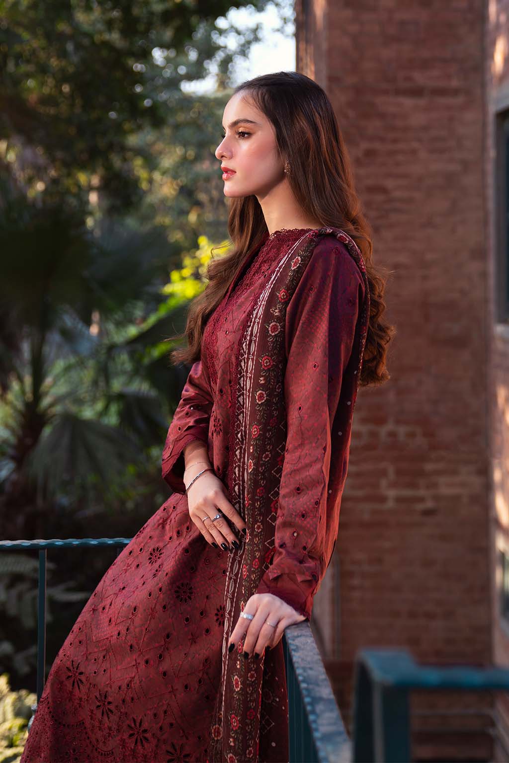 Neeshay | Summer Lines Printkari 25 | GARNET by Neeshay - Designer Dress - Type: Ladies Clothes - Available at Libayah - 100% Original