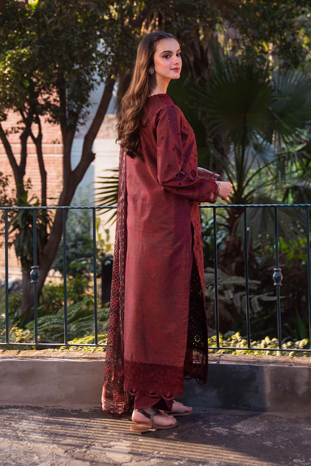 Neeshay | Summer Lines Printkari 25 | GARNET by Neeshay - Designer Dress - Type: Ladies Clothes - Available at Libayah - 100% Original