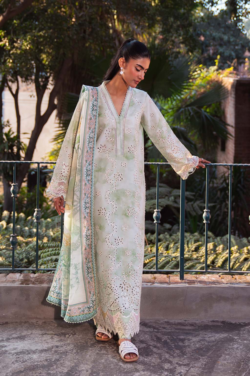 Neeshay | Summer Lines Printkari 25 | MEADOW MIST by Neeshay - Designer Dress - Type: Ladies Clothes - Available at Libayah - 100% Original