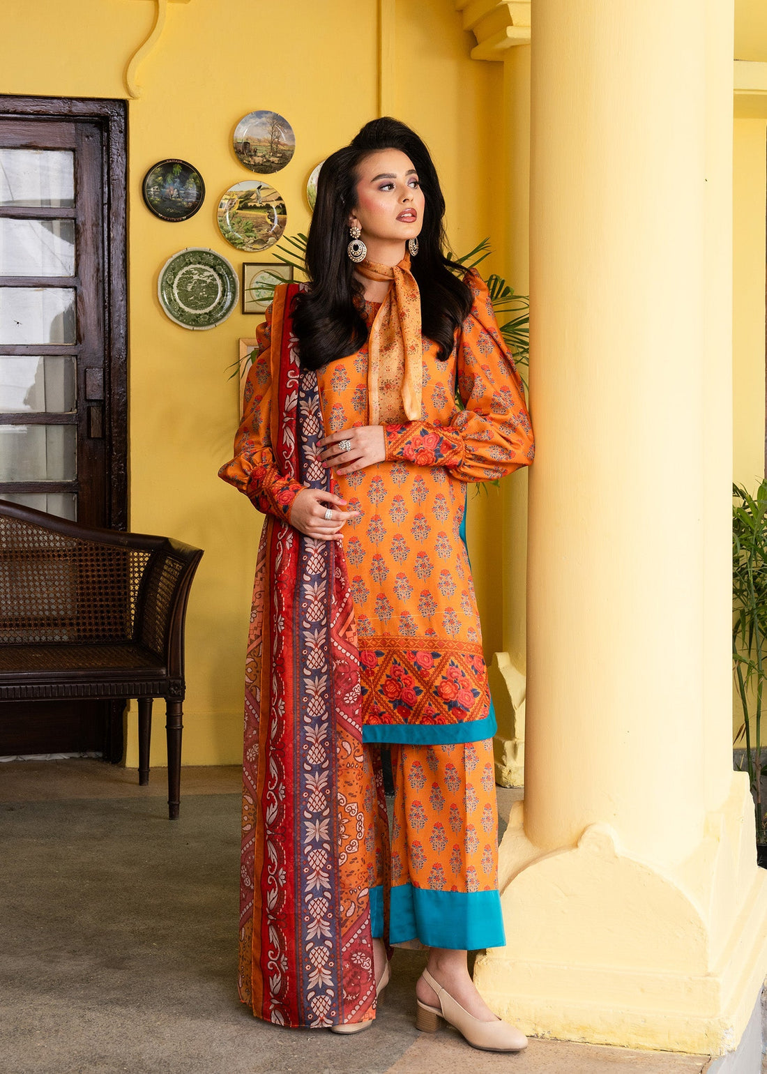 Maria Osama Khan | Retro Lawn 25 | Nehr by Maria Osama Khan - Designer Dress - Type: Ladies Clothes - Available at Libayah - 100% Original