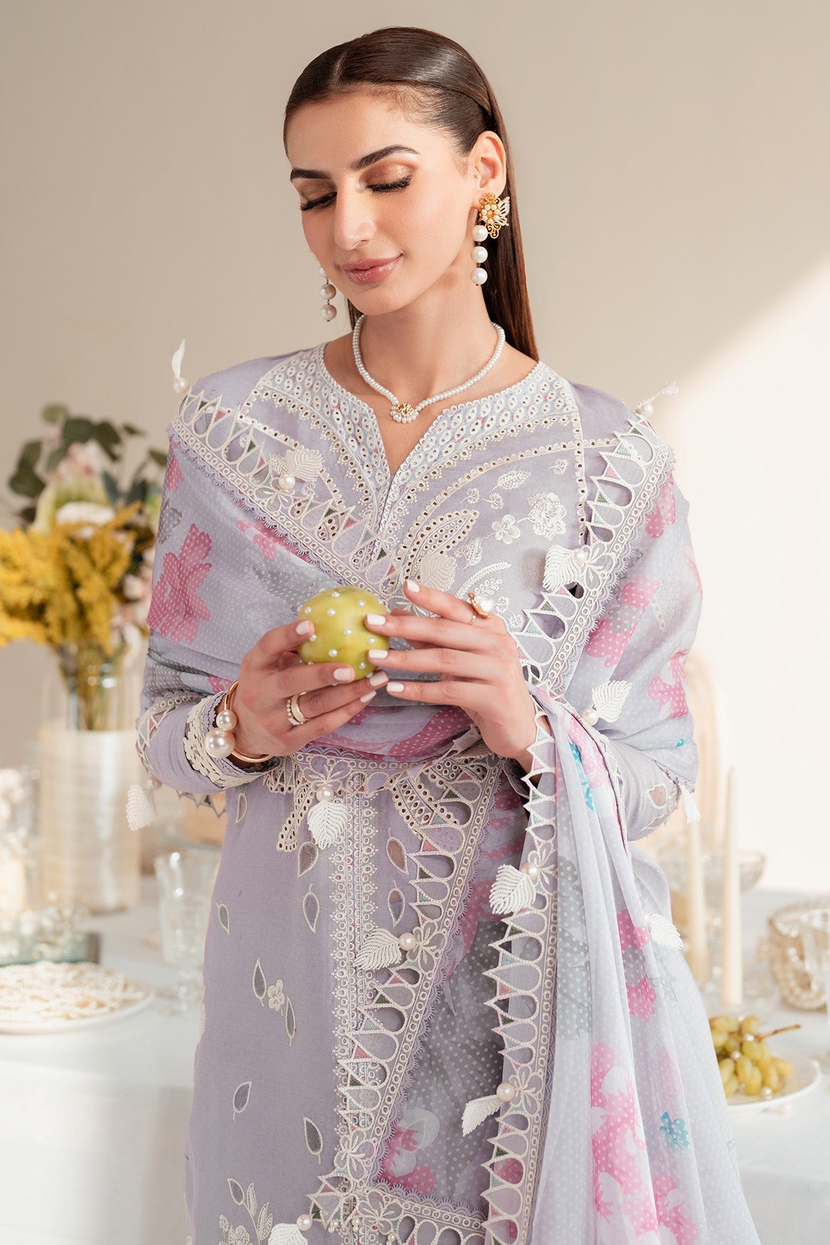 Jazmin | Iris Luxury Lawn 25 | IL'25-D06 by Jazmin - Designer Dress - Type: Ladies Clothes - Available at Libayah - 100% Original