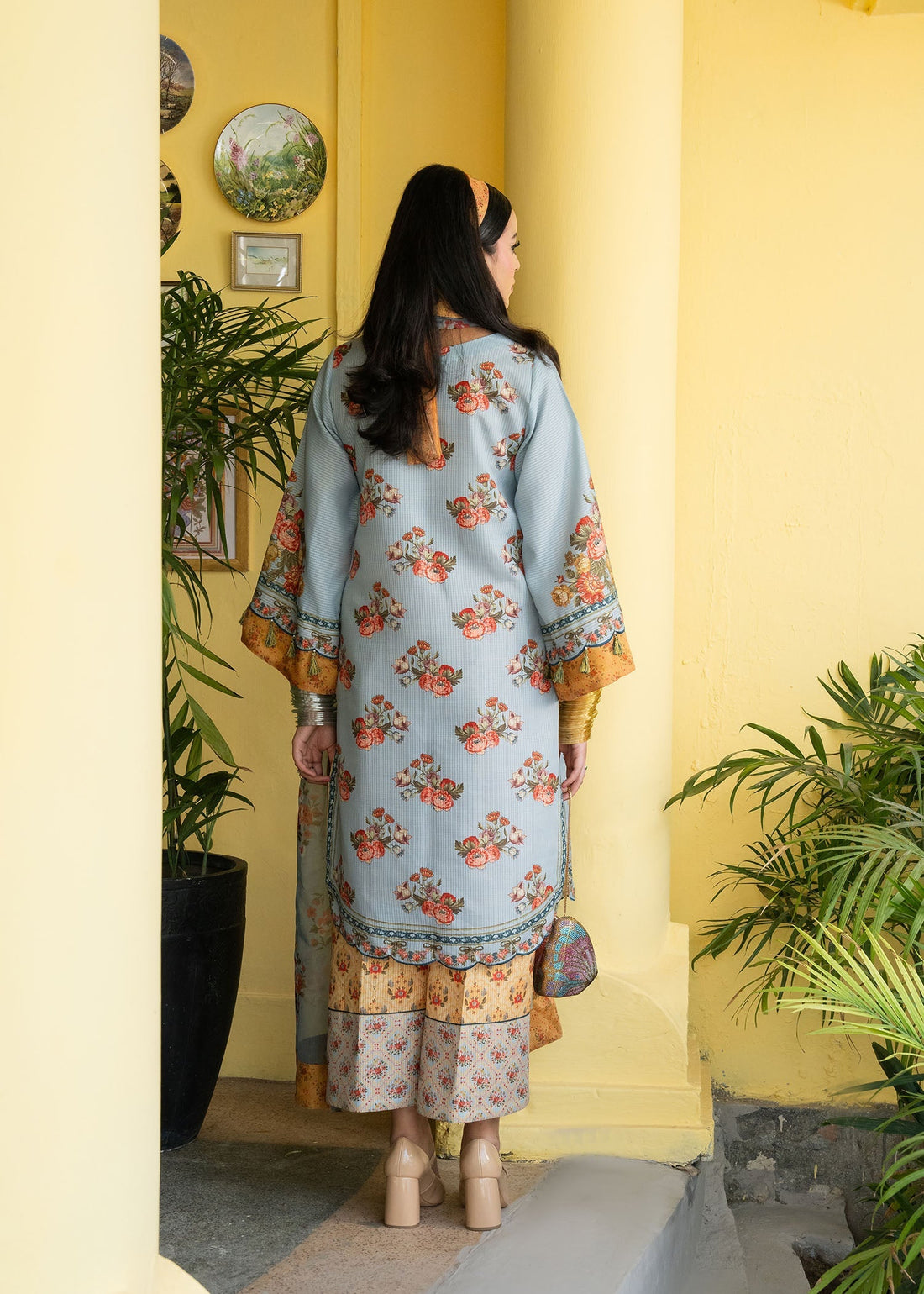 Maria Osama Khan | Retro Lawn 25 | Sama by Maria Osama Khan - Designer Dress - Type: Ladies Clothes - Available at Libayah - 100% Original