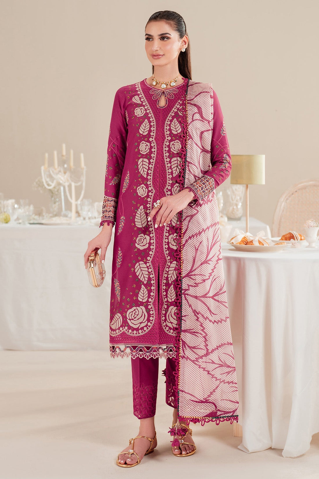 Jazmin | Iris Luxury Lawn 25 | IL'25-D05 by Jazmin - Designer Dress - Type: Ladies Clothes - Available at Libayah - 100% Original