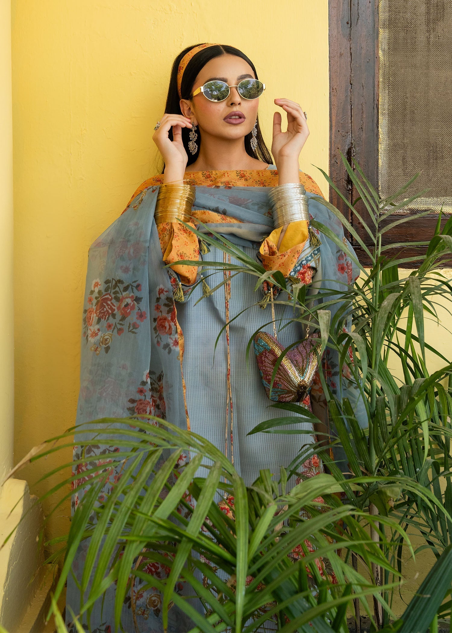 Maria Osama Khan | Retro Lawn 25 | Sama by Maria Osama Khan - Designer Dress - Type: Ladies Clothes - Available at Libayah - 100% Original