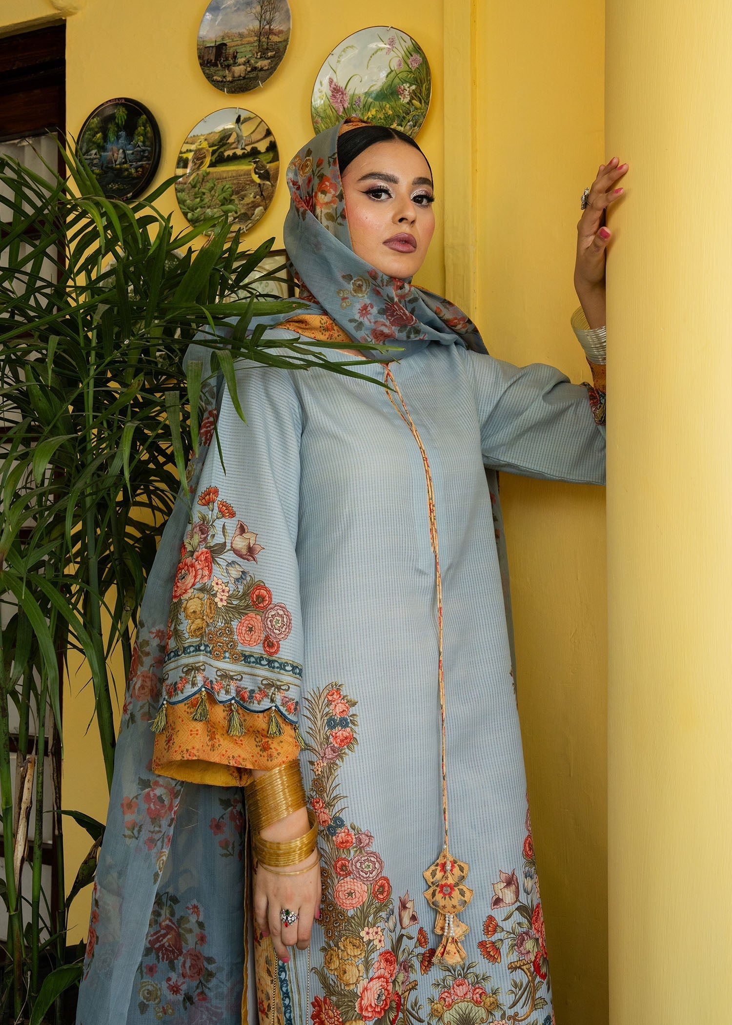 Maria Osama Khan | Retro Lawn 25 | Sama by Maria Osama Khan - Designer Dress - Type: Ladies Clothes - Available at Libayah - 100% Original