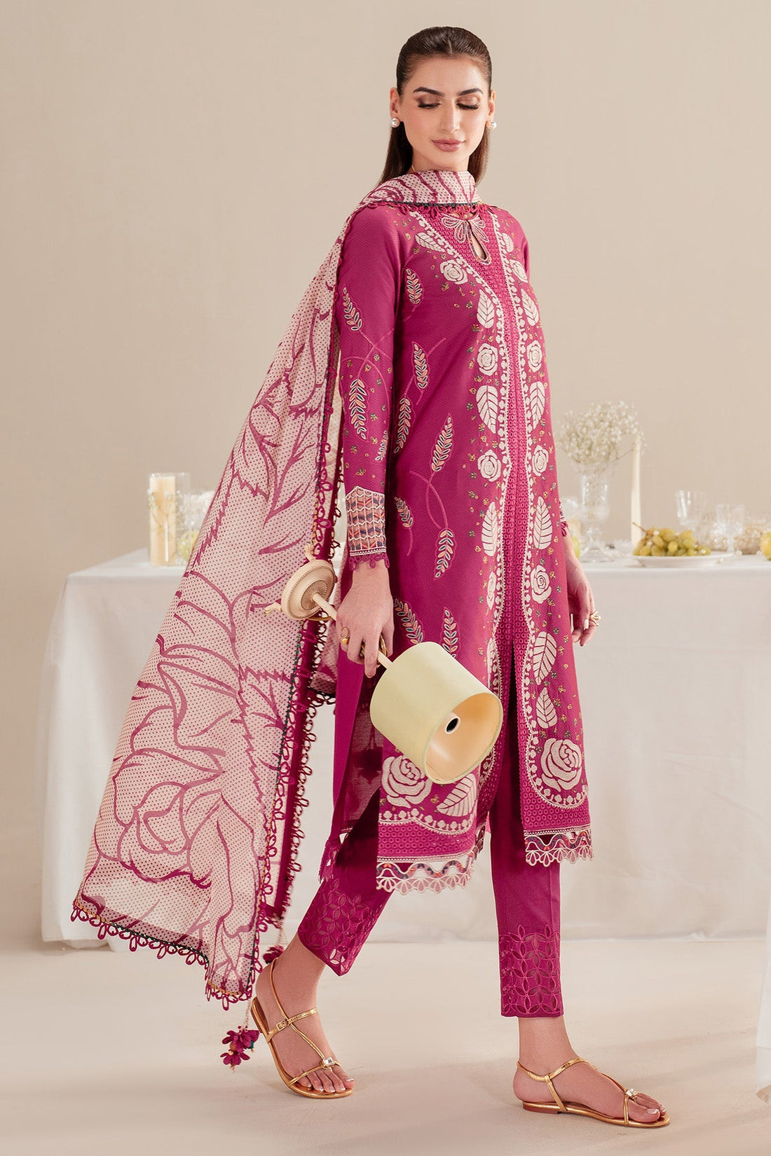 Jazmin | Iris Luxury Lawn 25 | IL'25-D05 by Jazmin - Designer Dress - Type: Ladies Clothes - Available at Libayah - 100% Original