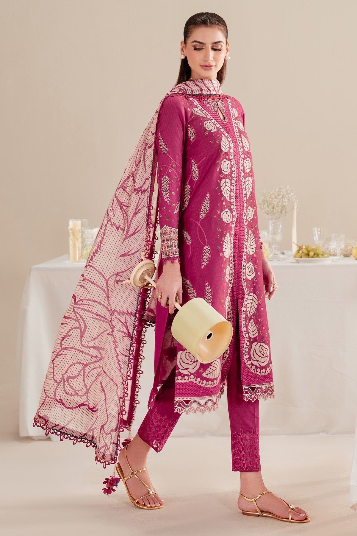 Jazmin | Iris Luxury Lawn 25 | IL'25-D05 by Jazmin - Designer Dress - Type: Ladies Clothes - Available at Libayah - 100% Original