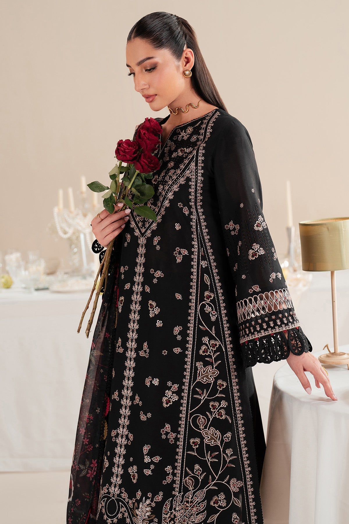 Jazmin | Iris Luxury Lawn 25 | IL'25-D07 by Jazmin - Designer Dress - Type: Ladies Clothes - Available at Libayah - 100% Original