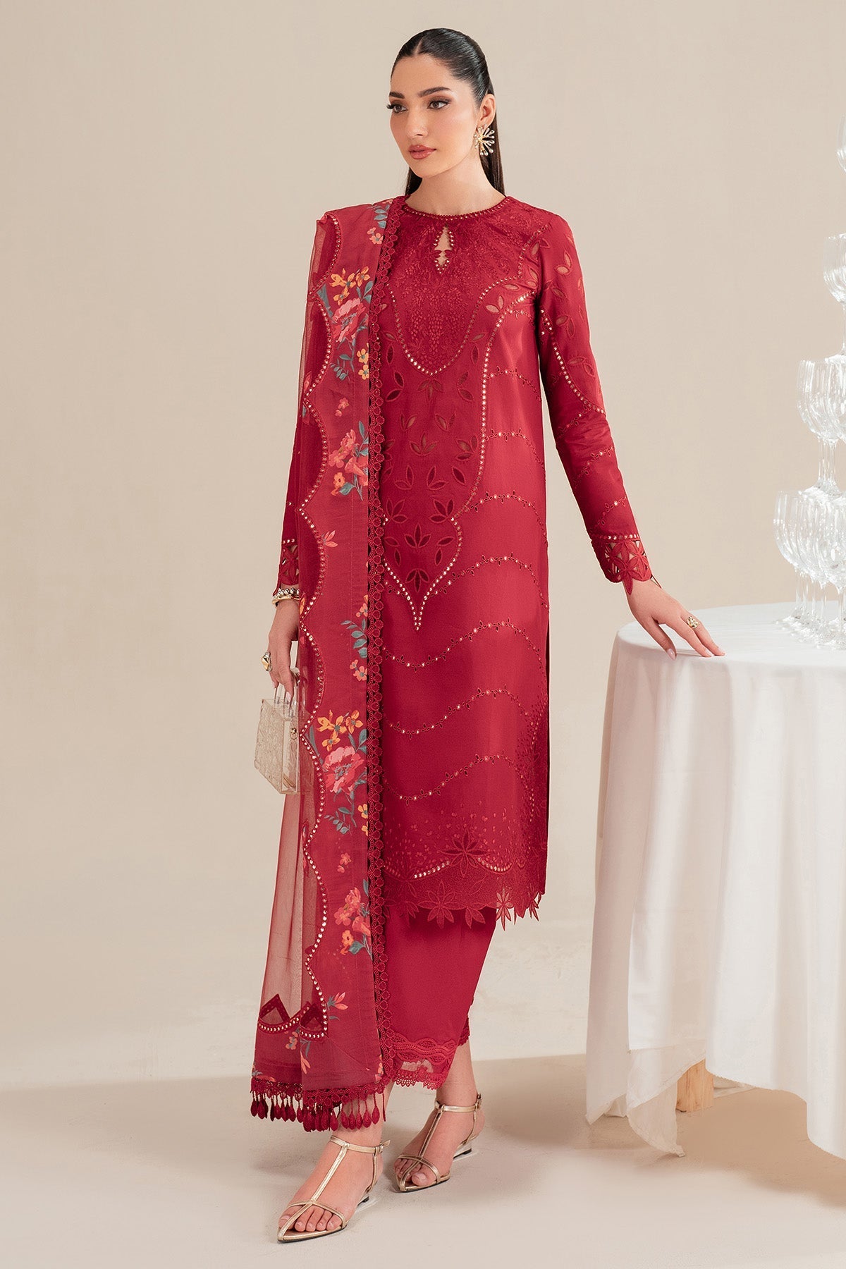 Jazmin | Iris Luxury Lawn 25 | IL'25-D03 by Jazmin - Designer Dress - Type: Ladies Clothes - Available at Libayah - 100% Original