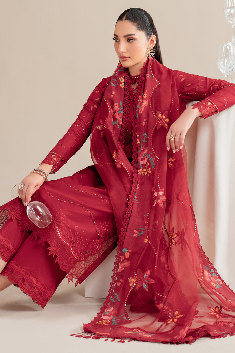 Jazmin | Iris Luxury Lawn 25 | IL'25-D03 by Jazmin - Designer Dress - Type: Ladies Clothes - Available at Libayah - 100% Original