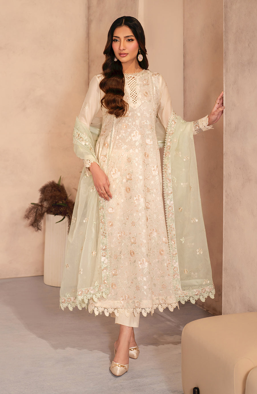 Zarif | Summer Lawn 25 |UNST-LWN-01 DAHEER by Zarif - Designer Dress - Type: Ladies Clothes - Available at Libayah - 100% Original