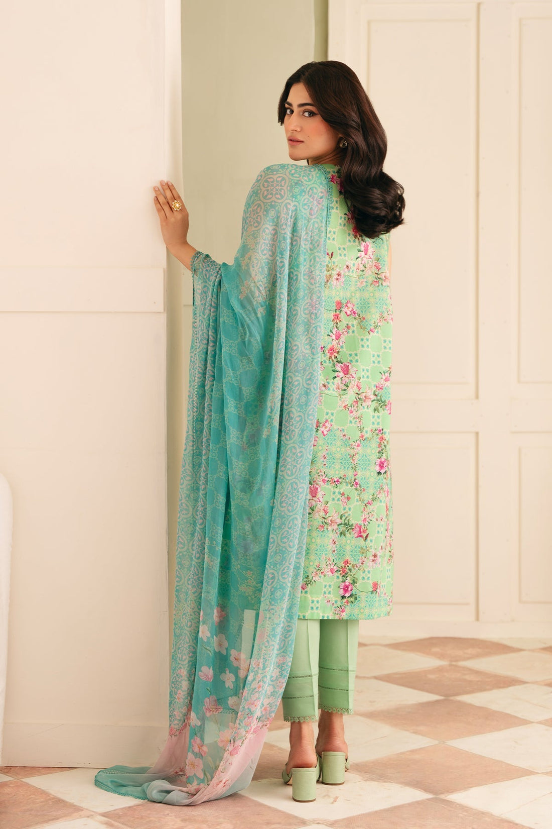 Sahar | Selene 25 | Seafoam Garden by Sahar - Designer Dress - Type: Ladies Clothes - Available at Libayah - 100% Original