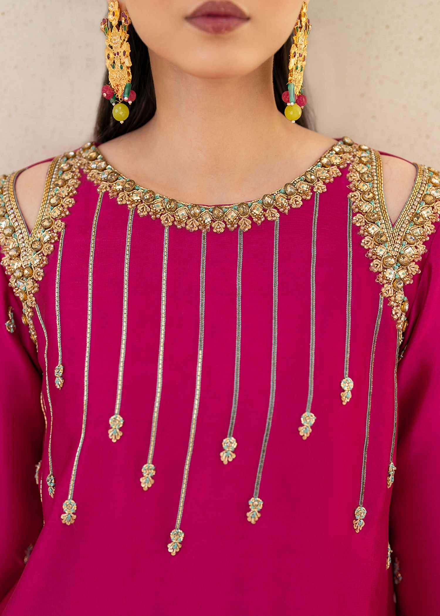 Dastoor | Maahi Luxury Pret 25 | Fuchsia Rose by Dastoor - Designer Dress - Type: Ladies Clothes - Available at Libayah - 100% Original