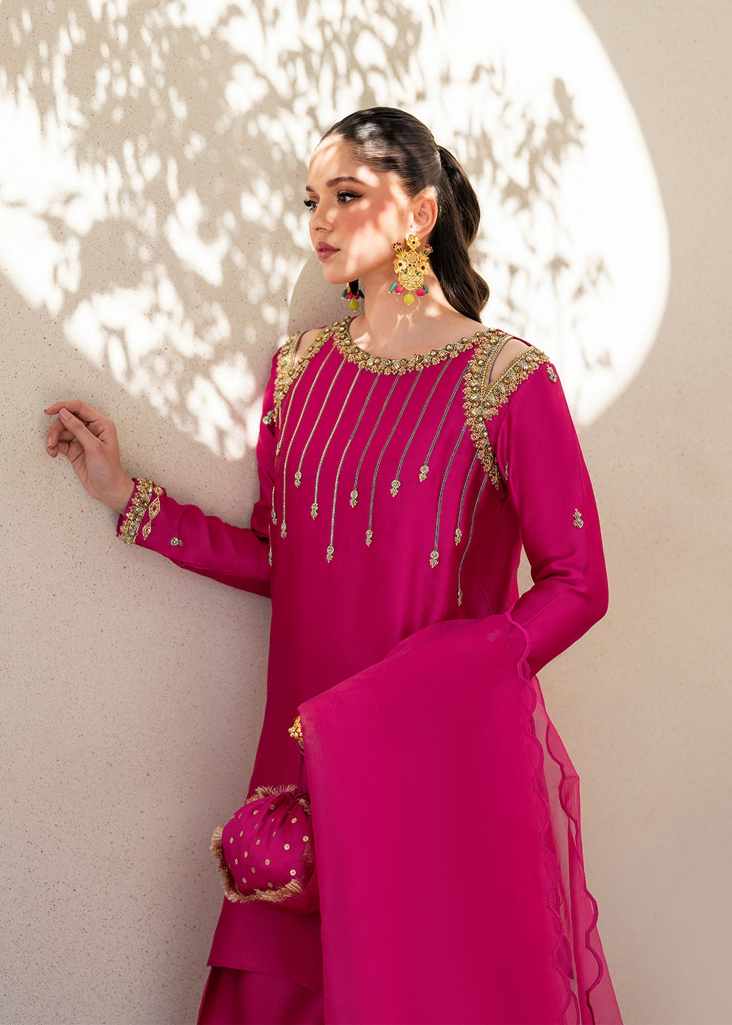 Dastoor | Maahi Luxury Pret 25 | Fuchsia Rose by Dastoor - Designer Dress - Type: Ladies Clothes - Available at Libayah - 100% Original