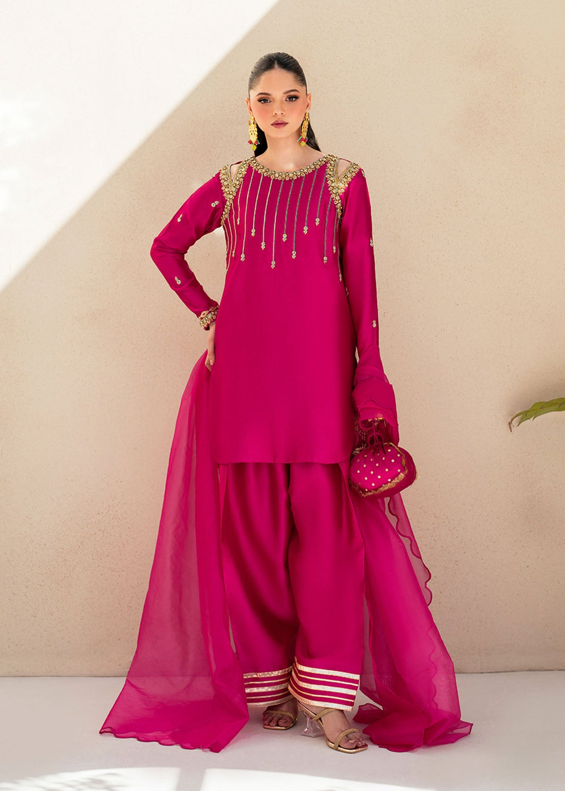 Dastoor | Maahi Luxury Pret 25 | Fuchsia Rose by Dastoor - Designer Dress - Type: Ladies Clothes - Available at Libayah - 100% Original