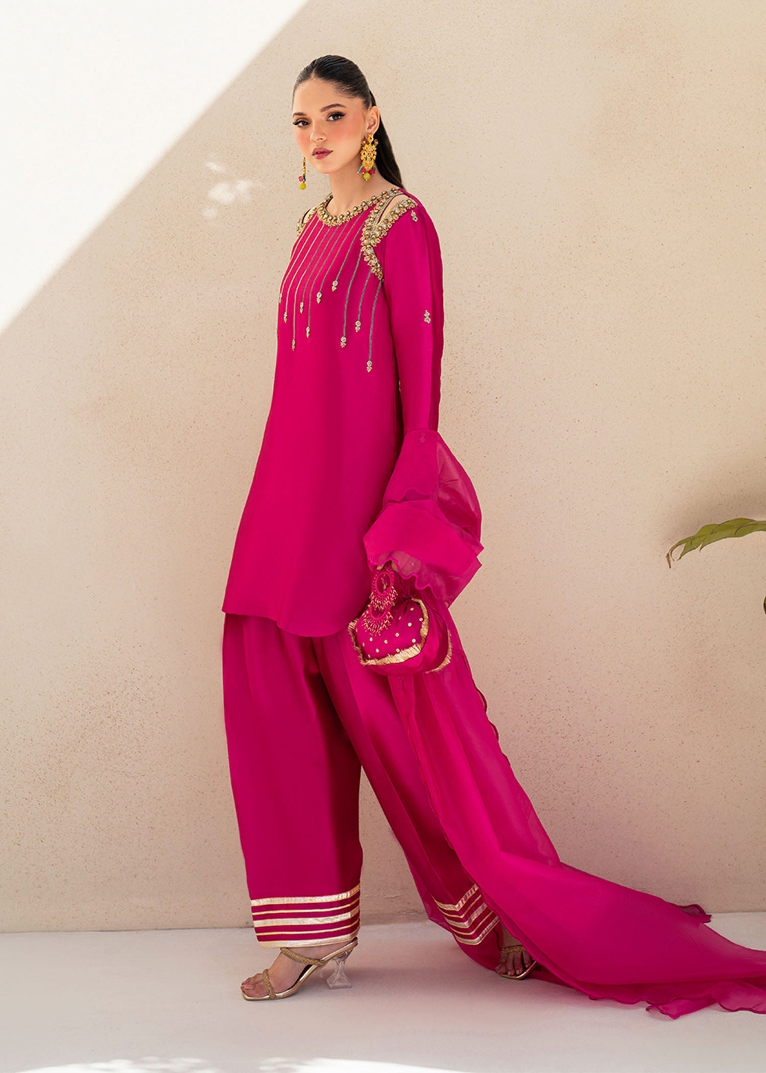 Dastoor | Maahi Luxury Pret 25 | Fuchsia Rose by Dastoor - Designer Dress - Type: Ladies Clothes - Available at Libayah - 100% Original