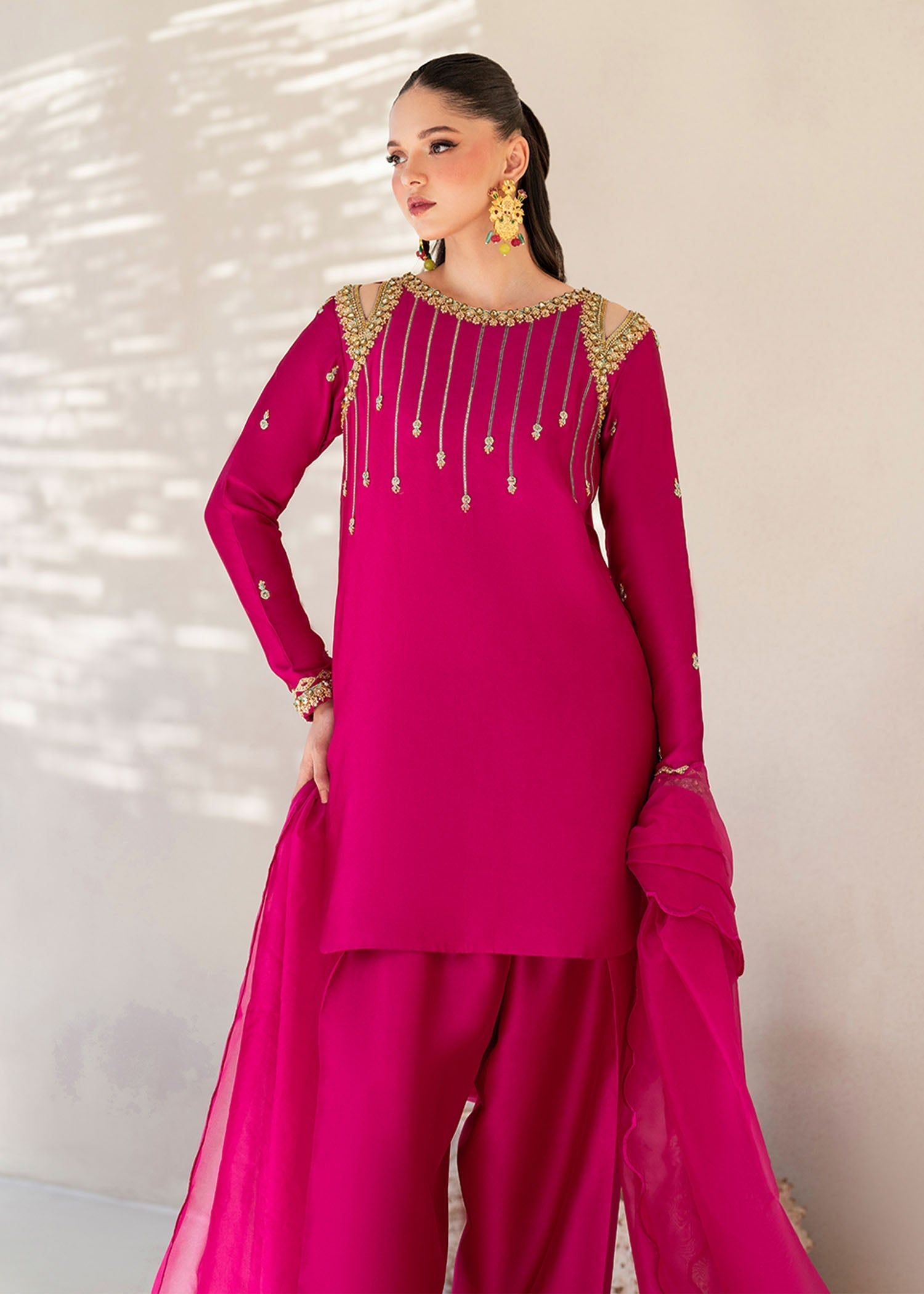 Dastoor | Maahi Luxury Pret 25 | Fuchsia Rose by Dastoor - Designer Dress - Type: Ladies Clothes - Available at Libayah - 100% Original