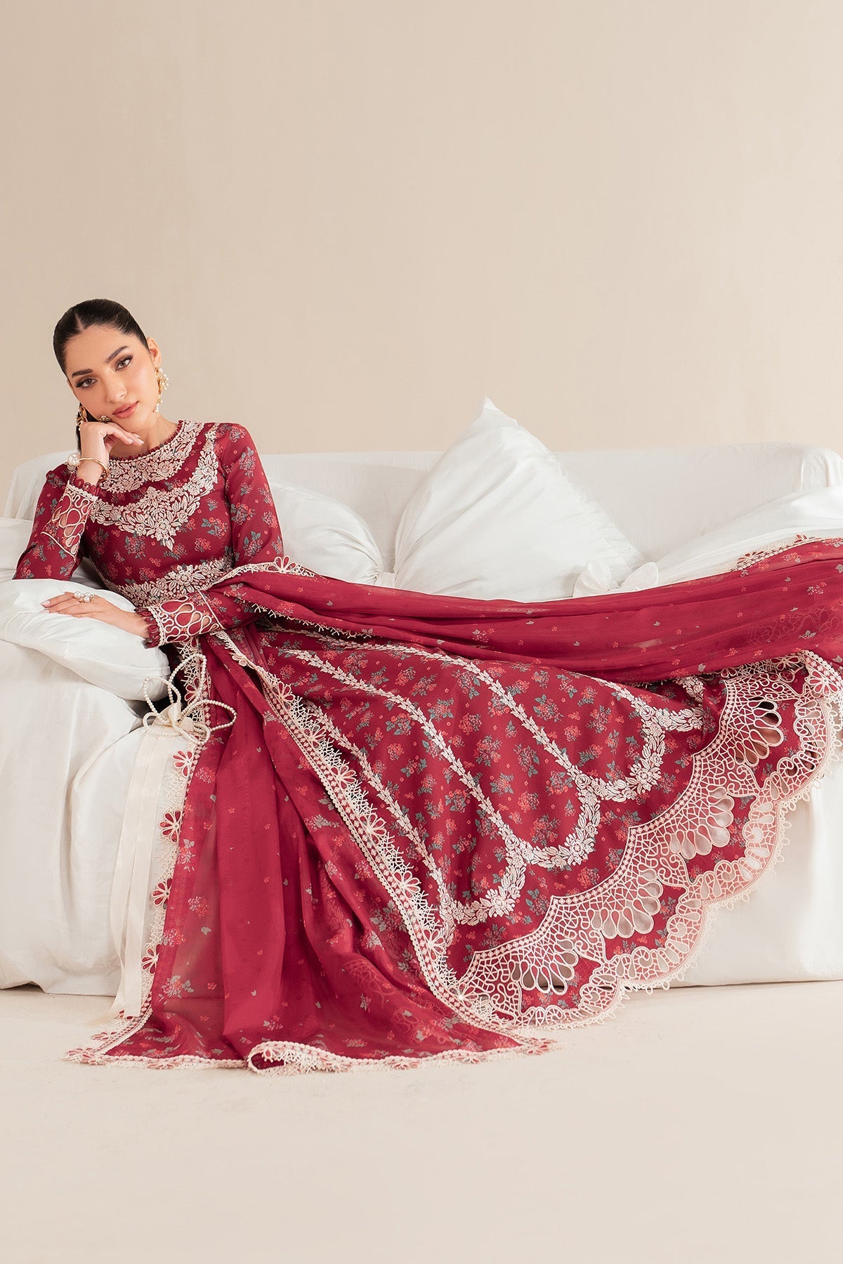 Jazmin | Iris Luxury Lawn 25 | IL'25-D08 by Jazmin - Designer Dress - Type: Ladies Clothes - Available at Libayah - 100% Original