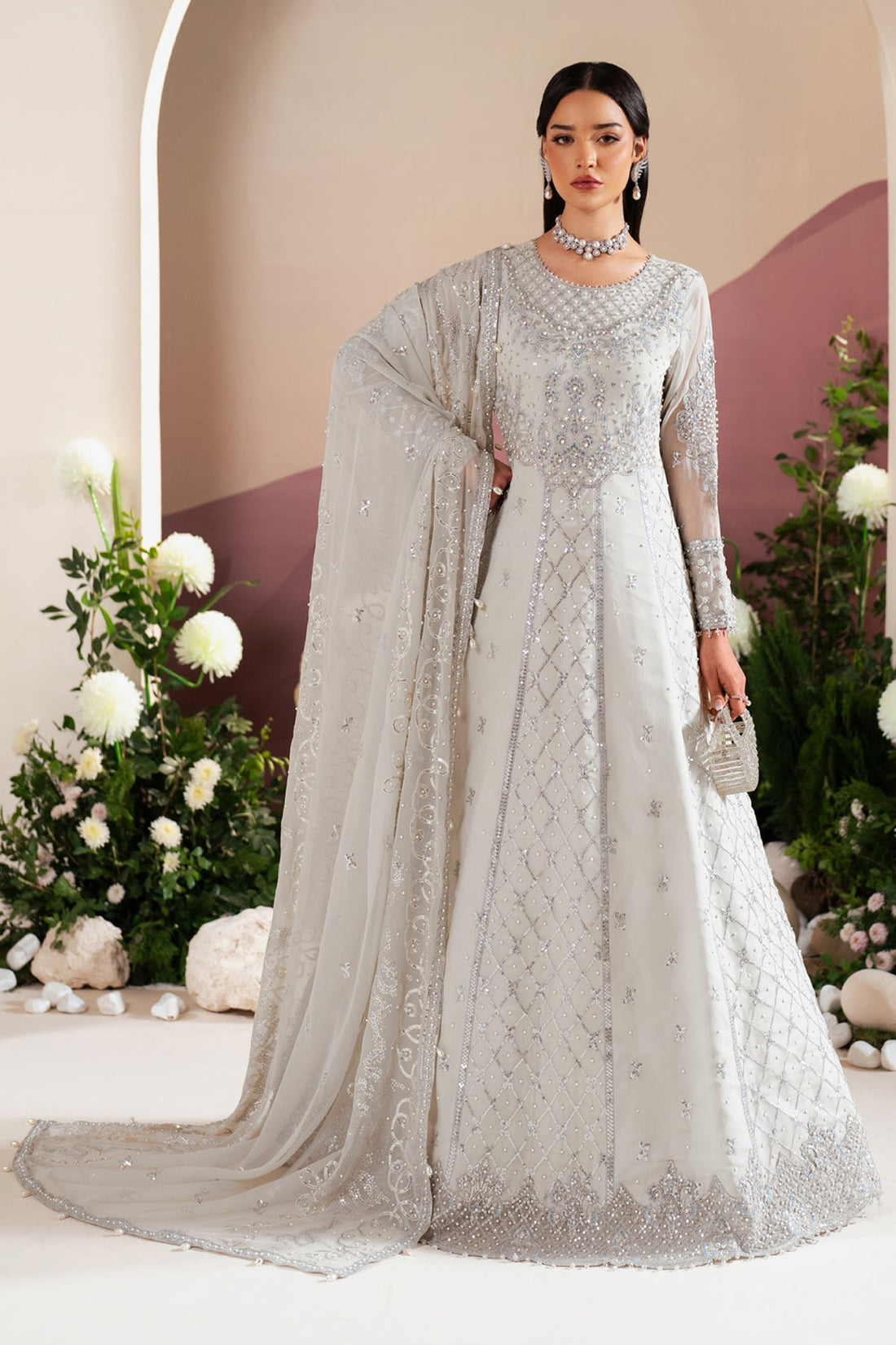 Alizeh | Handcrafted Eid Edit 25 | AF-HM-4032-Musk by Alizeh - Designer Dress - Type: Ladies Clothes - Available at Libayah - 100% Original
