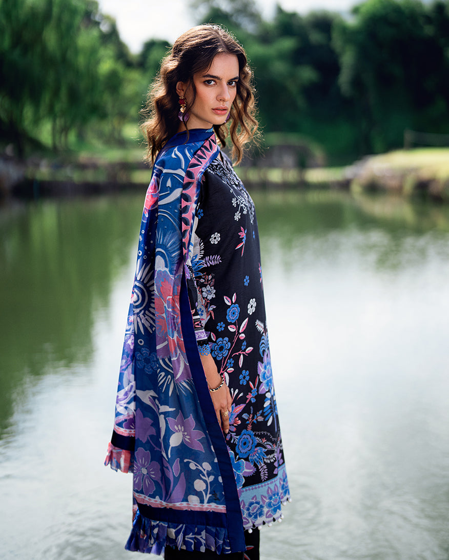 Roheenaz | Garden Veal Printed Lawn 25 |BlackBerry Frost by Roheenaz - Designer Dress - Type: Ladies Clothes - Available at Libayah - 100% Original