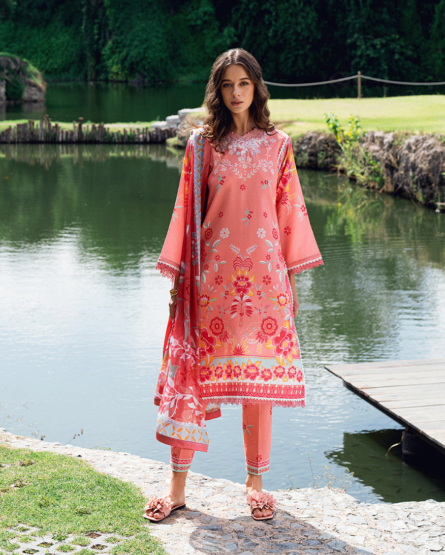 Roheenaz | Garden Veal Printed Lawn 25 | Berry Glint by Roheenaz - Designer Dress - Type: Ladies Clothes - Available at Libayah - 100% Original