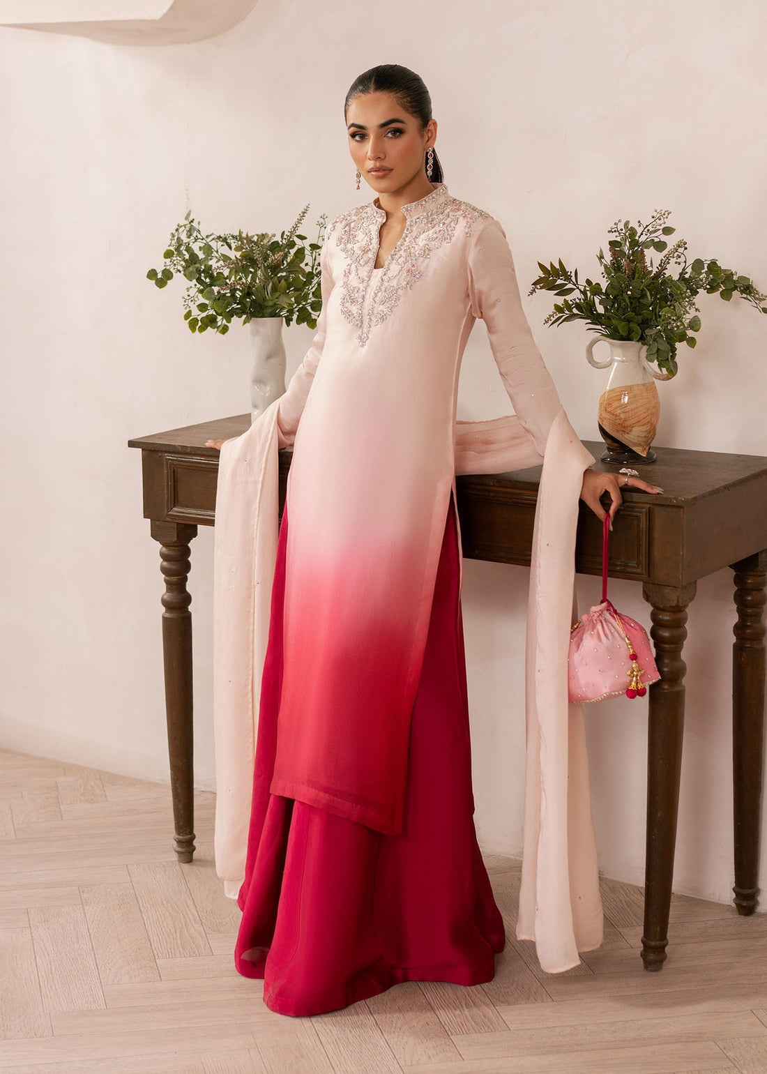 Dastoor | Rania Luxury Pret 25 | Coral by Dastoor - Designer Dress - Type: Ladies Clothes - Available at Libayah - 100% Original