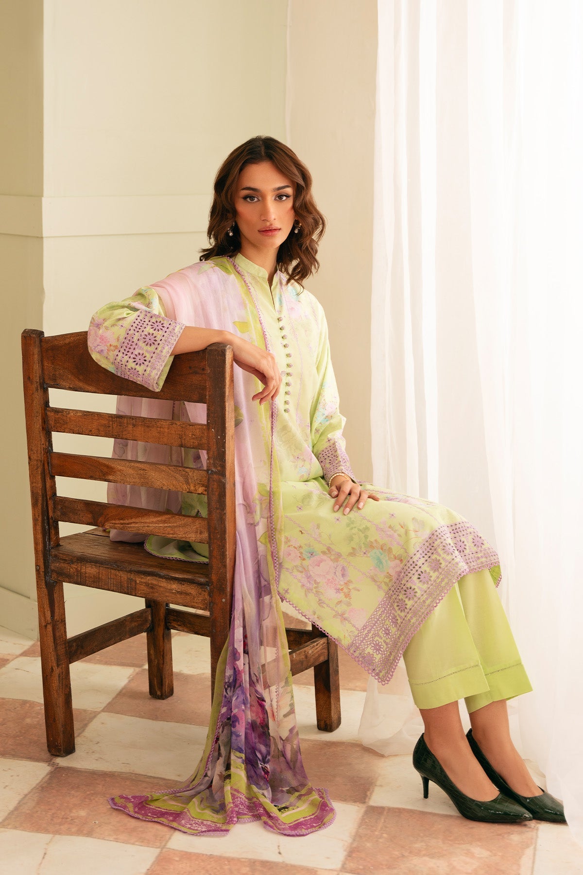 Sahar | Festive Edit | Lavender Meadow by Sahar - Designer Dress - Type: Ladies Clothes - Available at Libayah - 100% Original