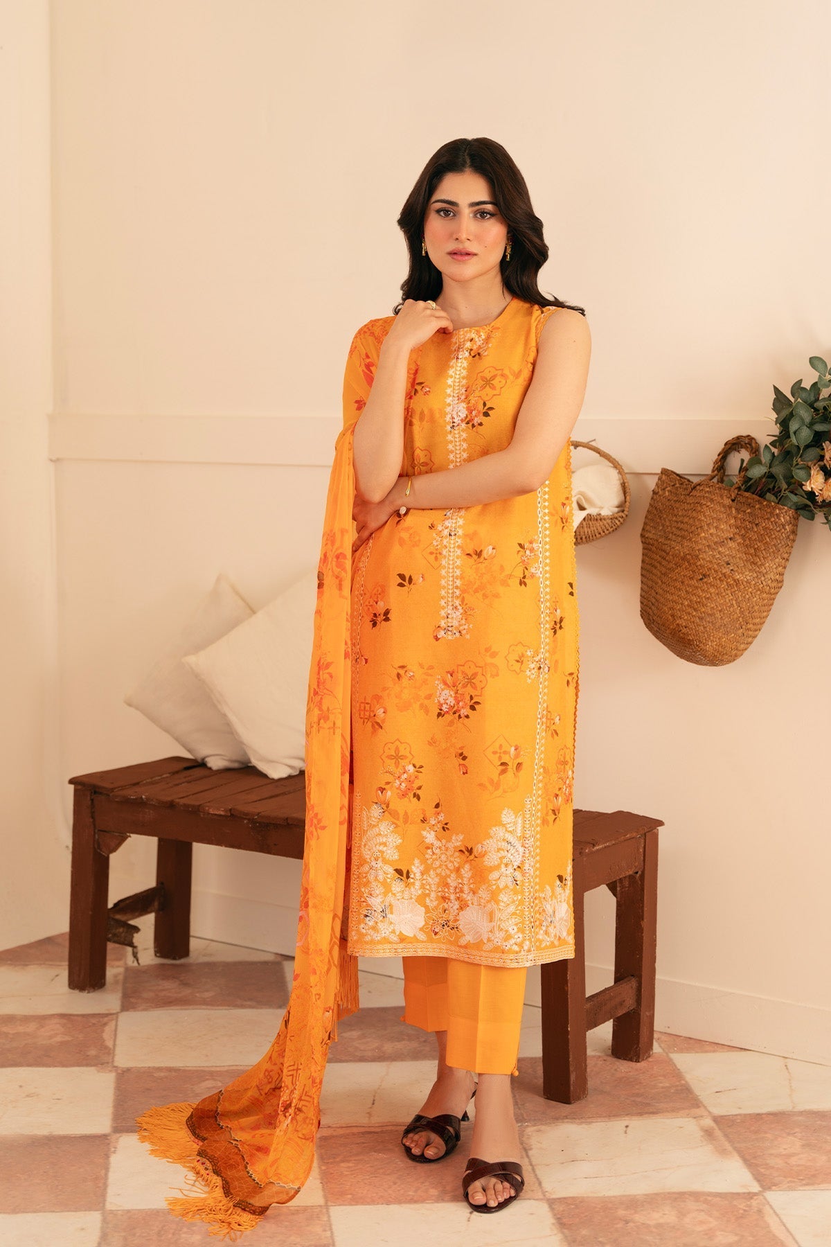 Sahar | Festive Edit | Marmalade Meadow by Sahar - Designer Dress - Type: Ladies Clothes - Available at Libayah - 100% Original