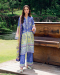 Roheenaz | Garden Veal Printed Lawn 25 | Inky Bloom by Roheenaz - Designer Dress - Type: Ladies Clothes - Available at Libayah - 100% Original