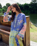 Roheenaz | Garden Veal Printed Lawn 25 | Inky Bloom by Roheenaz - Designer Dress - Type: Ladies Clothes - Available at Libayah - 100% Original