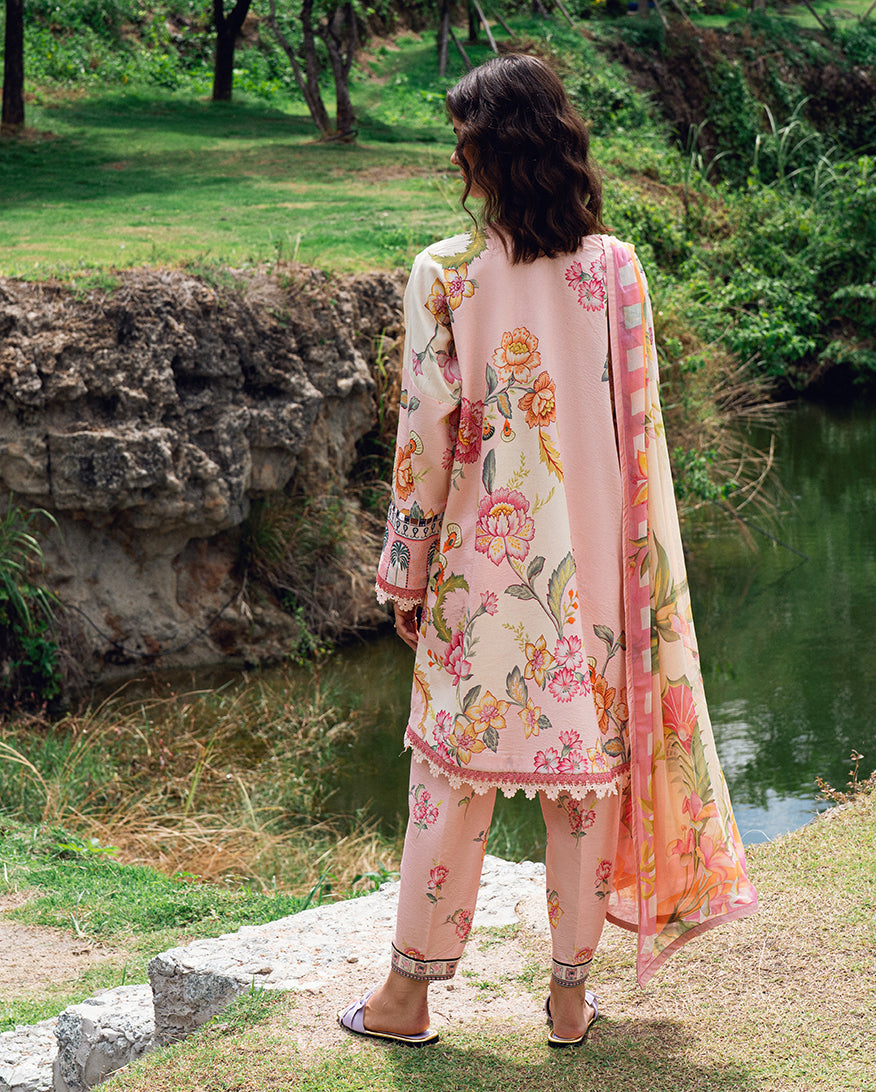 Roheenaz | Garden Veal Printed Lawn 25 |Wildflower fluff by Roheenaz - Designer Dress - Type: Ladies Clothes - Available at Libayah - 100% Original