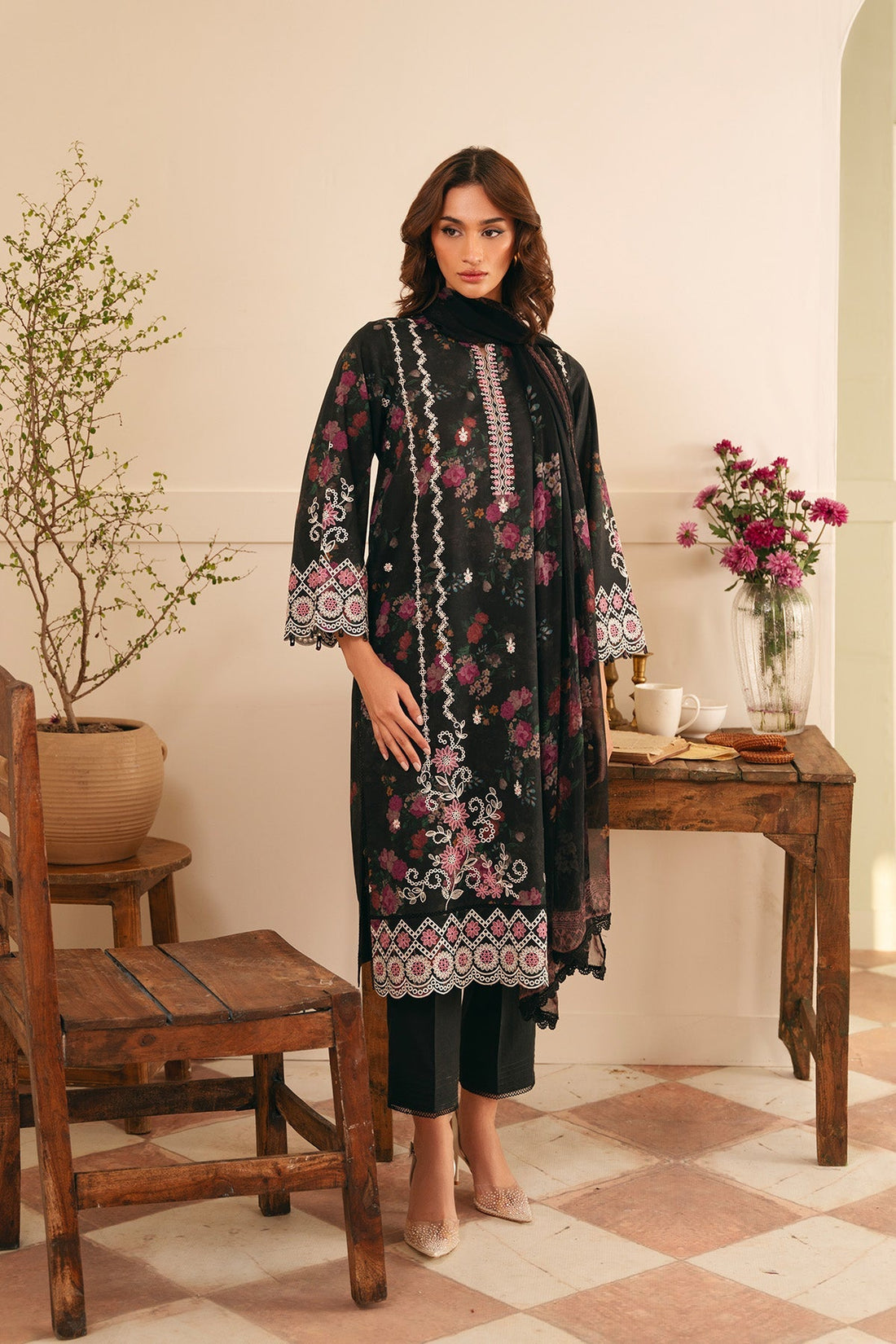 Sahar | Festive Edit | Gothic Garden by Sahar - Designer Dress - Type: Ladies Clothes - Available at Libayah - 100% Original