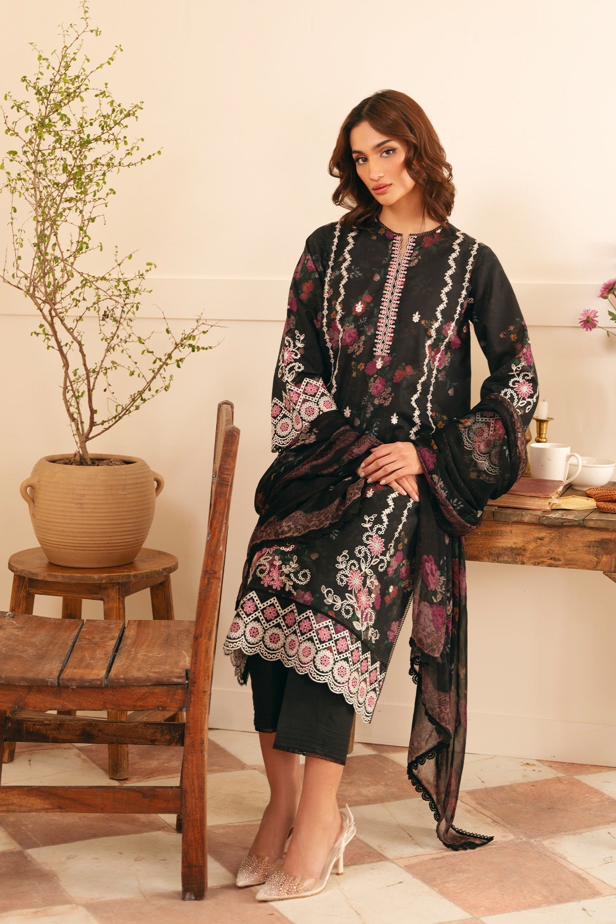 Sahar | Festive Edit | Gothic Garden by Sahar - Designer Dress - Type: Ladies Clothes - Available at Libayah - 100% Original