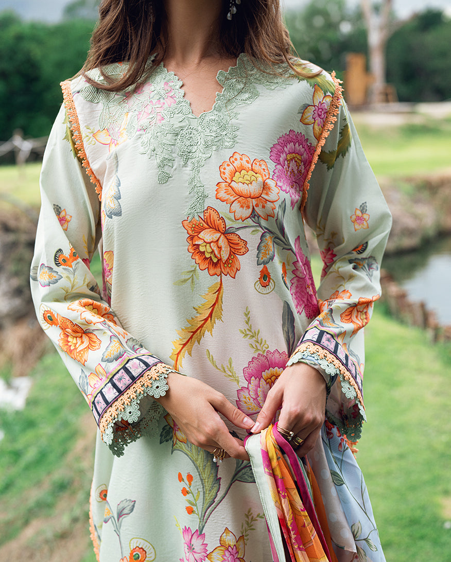 Roheenaz | Garden Veal Printed Lawn 25 | Crimson Whisper by Roheenaz - Designer Dress - Type: Ladies Clothes - Available at Libayah - 100% Original