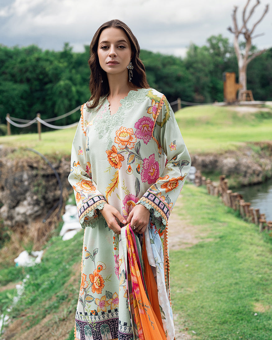 Roheenaz | Garden Veal Printed Lawn 25 | Crimson Whisper by Roheenaz - Designer Dress - Type: Ladies Clothes - Available at Libayah - 100% Original