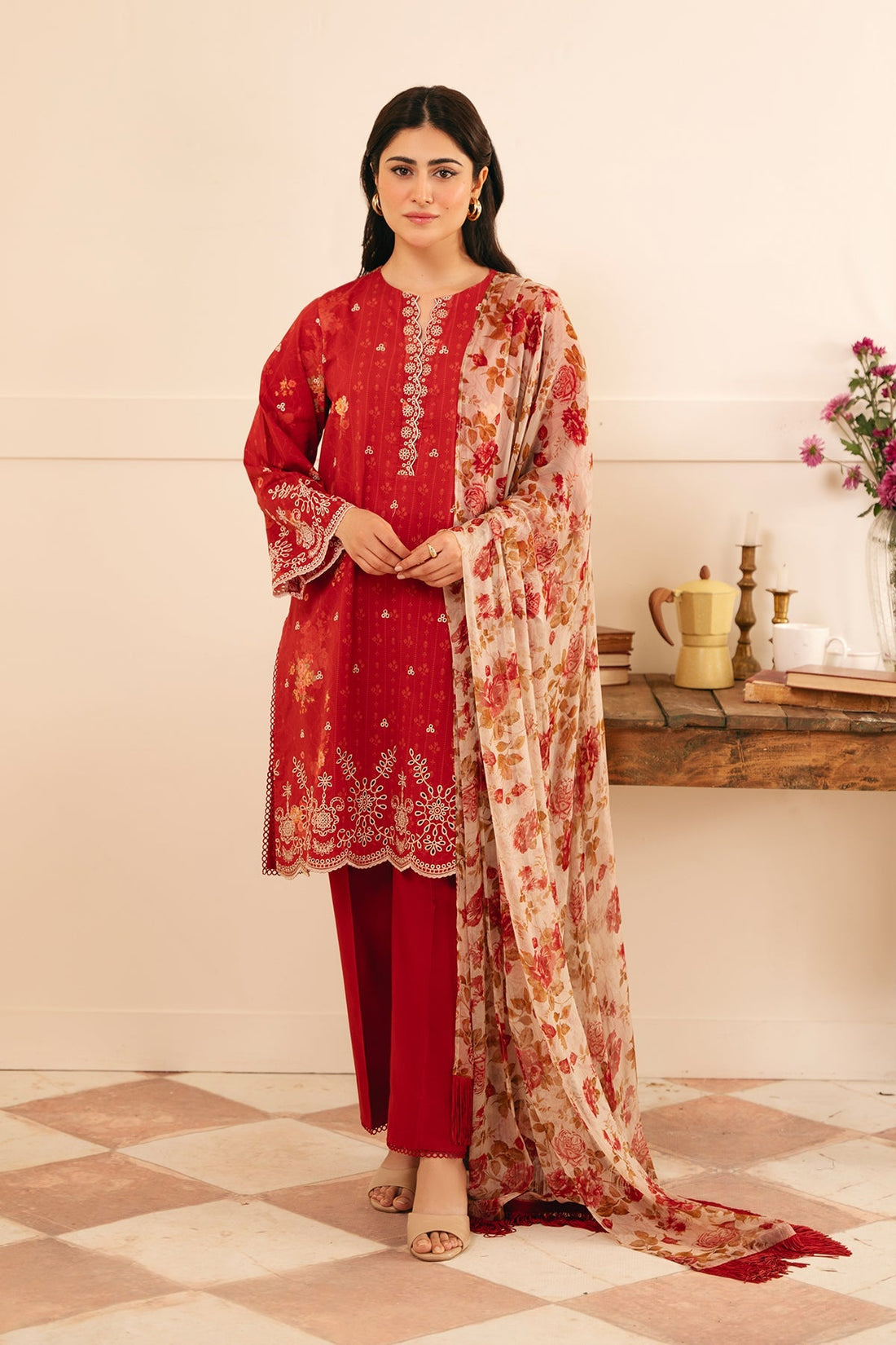Sahar | Festive Edit | Antique Rosewood by Sahar - Designer Dress - Type: Ladies Clothes - Available at Libayah - 100% Original