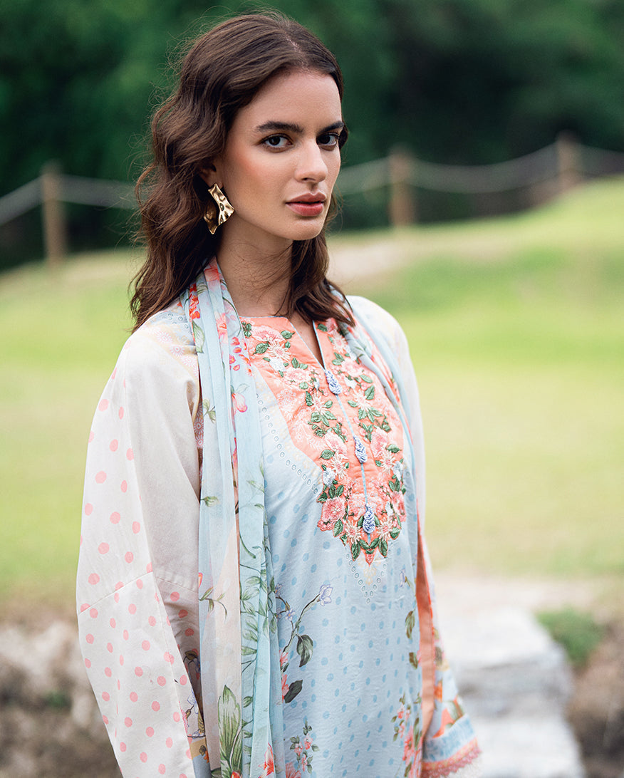 Roheenaz | Garden Veal Printed Lawn 25 | Cloudberey glaze by Roheenaz - Designer Dress - Type: Ladies Clothes - Available at Libayah - 100% Original