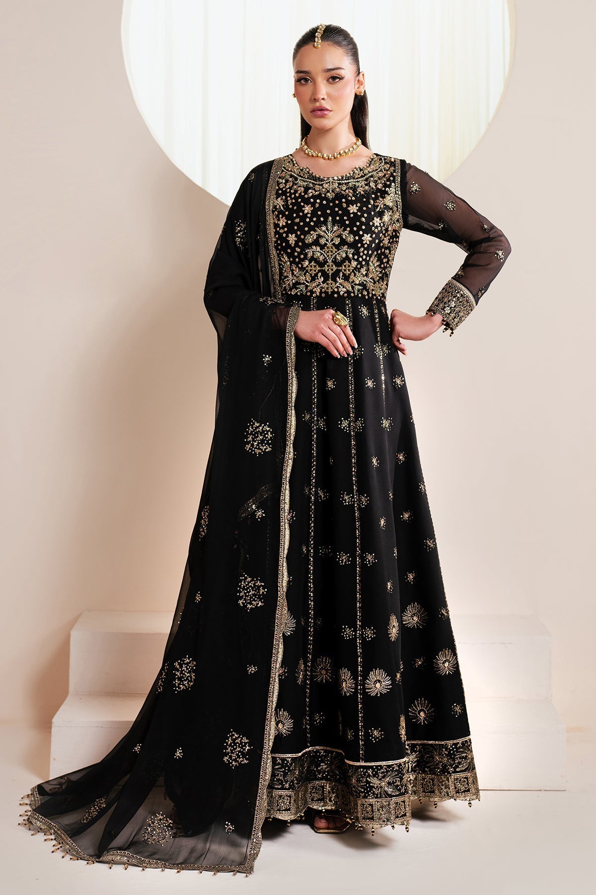 Alizeh | Handcrafted Eid Edit 25 | AF-HM-4030-Noir by Alizeh - Designer Dress - Type: Ladies Clothes - Available at Libayah - 100% Original