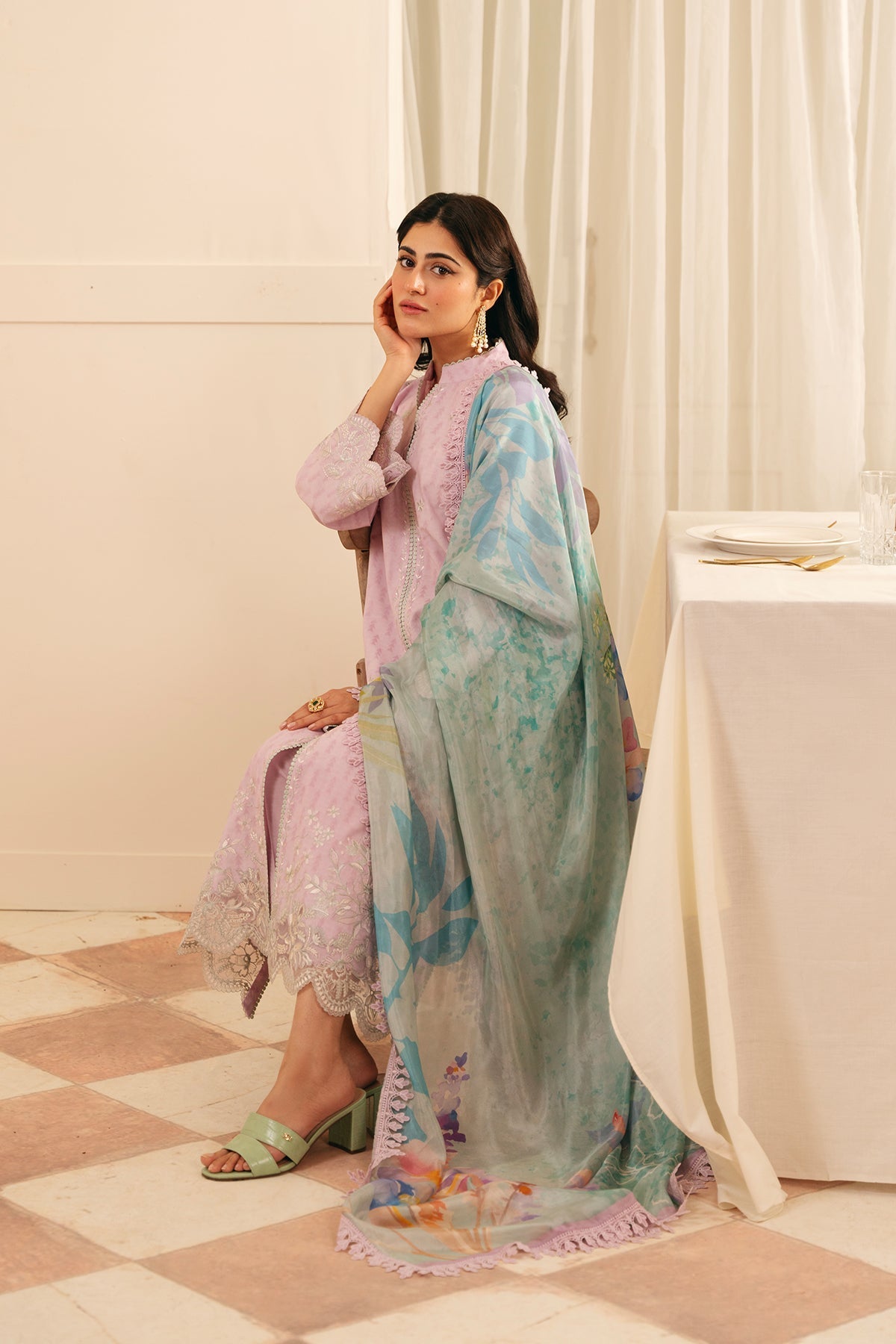 Sahar | Festive Edit | Lilac Bloom by Sahar - Designer Dress - Type: Ladies Clothes - Available at Libayah - 100% Original