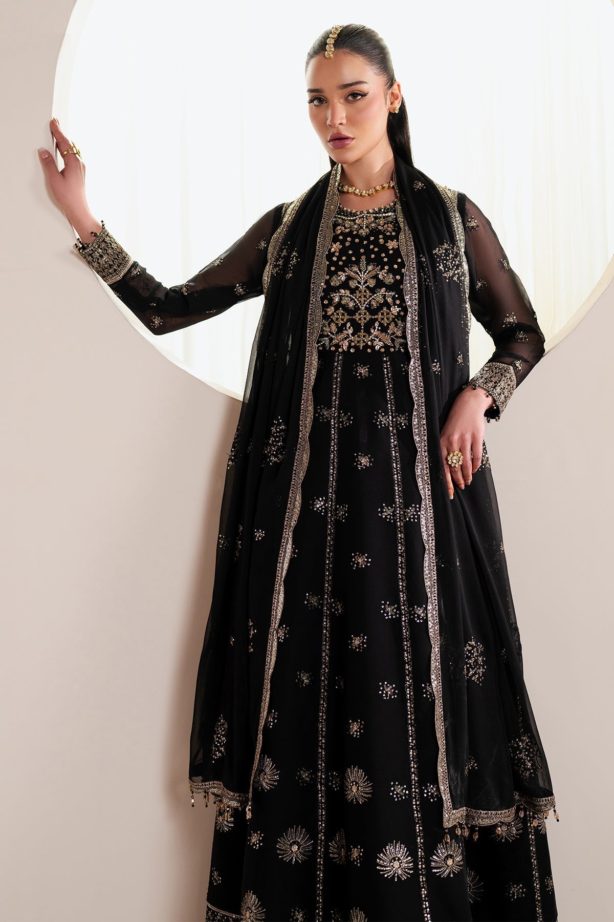 Alizeh | Handcrafted Eid Edit 25 | AF-HM-4030-Noir by Alizeh - Designer Dress - Type: Ladies Clothes - Available at Libayah - 100% Original