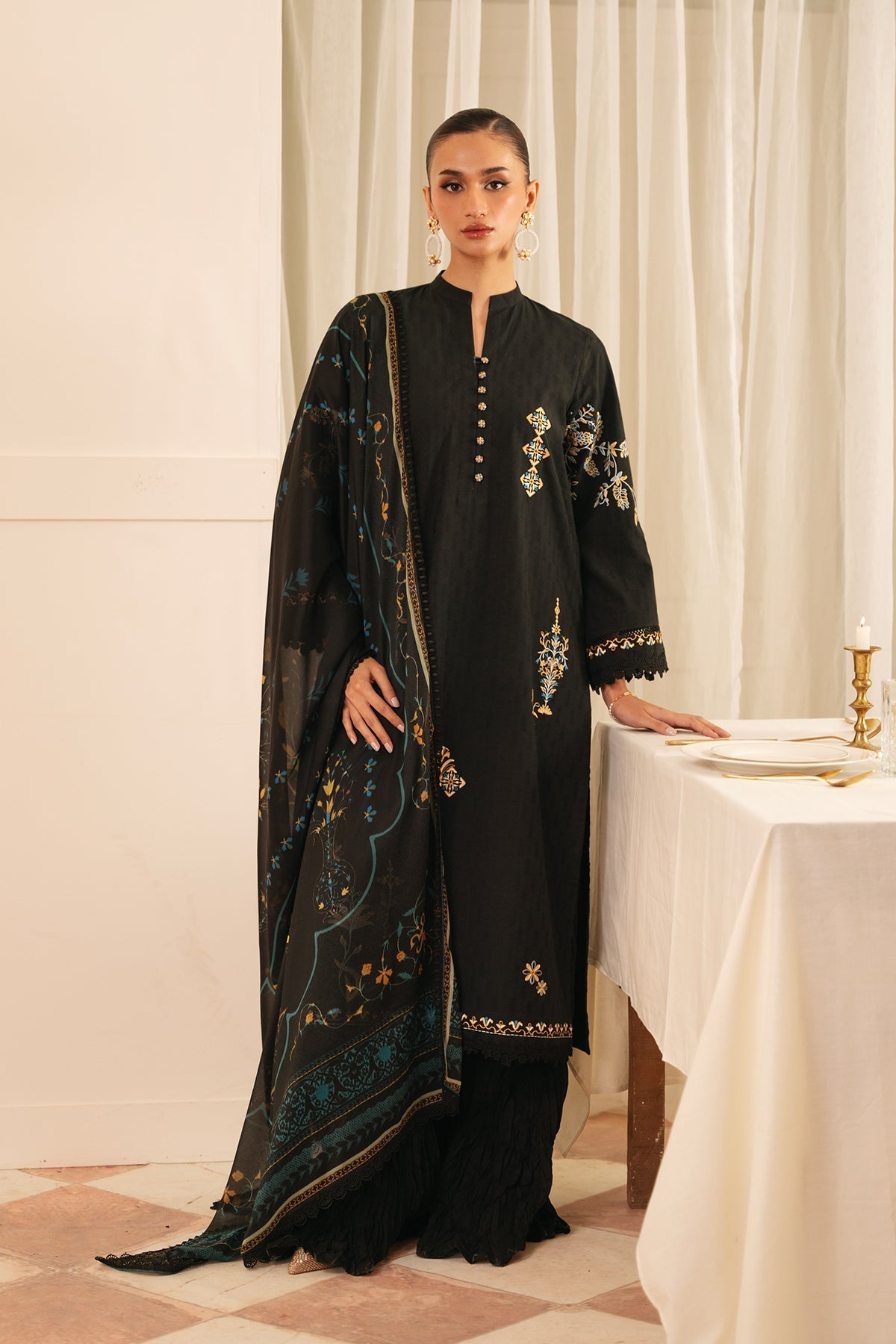 Sahar | Festive Edit | Raven Muse by Sahar - Designer Dress - Type: Ladies Clothes - Available at Libayah - 100% Original