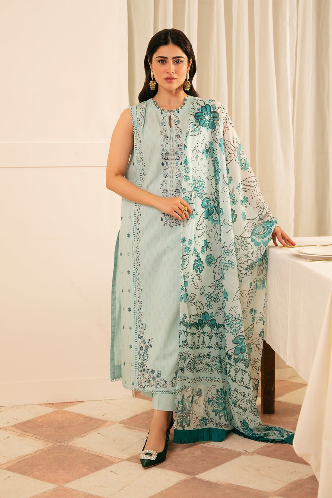 Sahar | Festive Edit | Crystal Sky by Sahar - Designer Dress - Type: Ladies Clothes - Available at Libayah - 100% Original