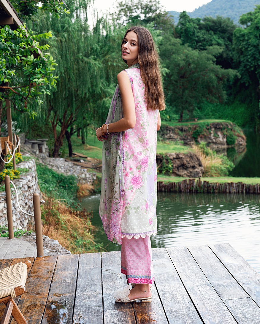 Roheenaz | Garden Veal Printed Lawn 25 | Tulip Sugar by Roheenaz - Designer Dress - Type: Ladies Clothes - Available at Libayah - 100% Original